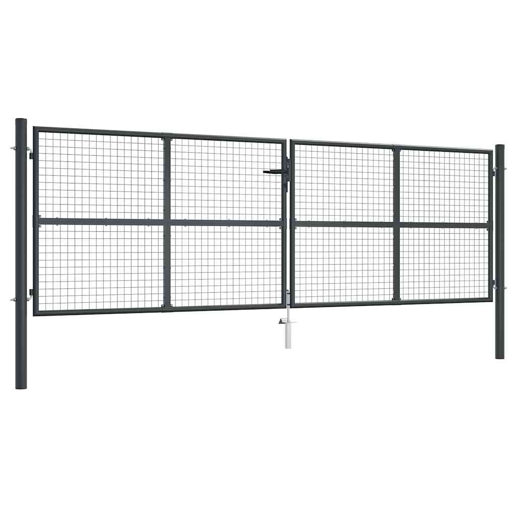 JUNG Vida Maschen-Gartentor verzinkter Stahl 400 x 125 cm Grau
