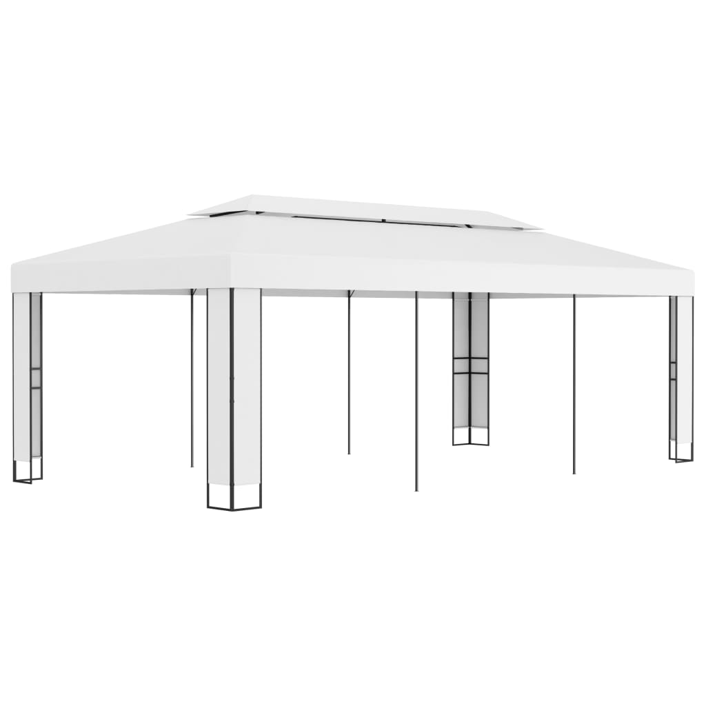 JUNG Vida Pavillon mit Doppeldach 3 x 6 m Weiß