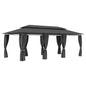 JUNG Vida Pavillon mit Vorhängen 600x298x270 cm Anthrazit