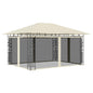 JUNG Vida Pavillon mit Moskitonetz 4x3x2,73 m Creme 180 g/m²