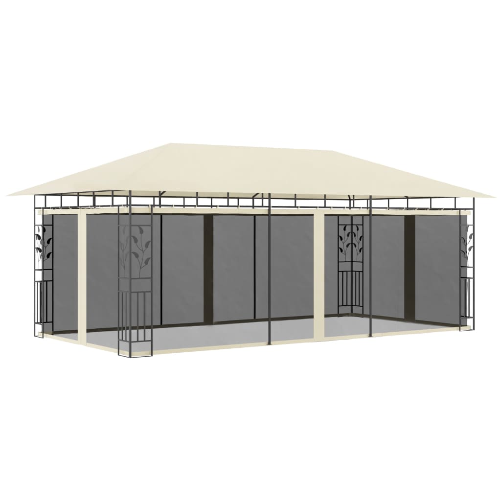 JUNG Vida Pavillon mit Moskitonetz 6x3x2,73 m Creme