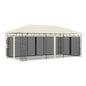 JUNG Vida Pavillon mit Moskitonetz 6x3x2,73 m Creme
