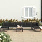 JUNG Vida 5-tlg. Garten-Ecksofa-Set mit Auflagen Aluminium und WPC