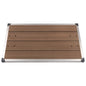 JUNG Vida Garten-Duschwanne WPC Edelstahl 110 x 62 cm Braun