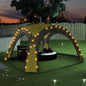 JUNG Vida Partyzelt mit LED und 4 Seitenwänden 3,6x3,6x2,3 m Grün