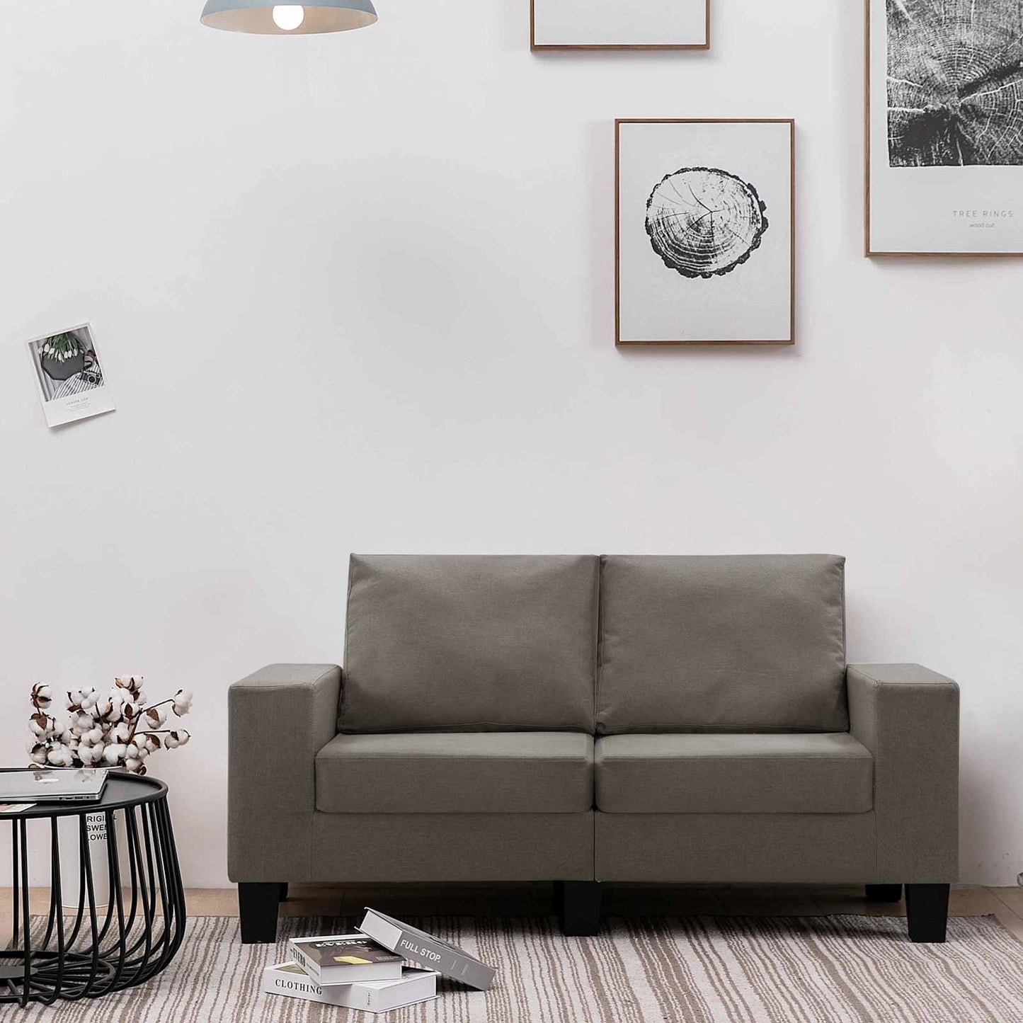 JUNG Vida Sofa Taupe 2-Sitzer Stoff