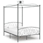 JUNG Vida Himmelbett-Gestell Grau Metall 140 x 200 cm