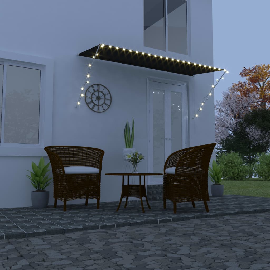 JUNG Vida Einziehbare Markise mit LED 300×150 cm Anthrazit