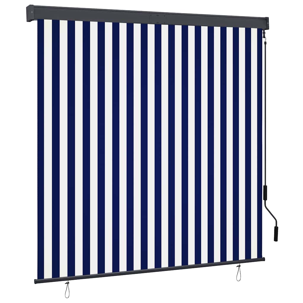 JUNG Vida Außenrollo 160x250 cm Blau und Weiß
