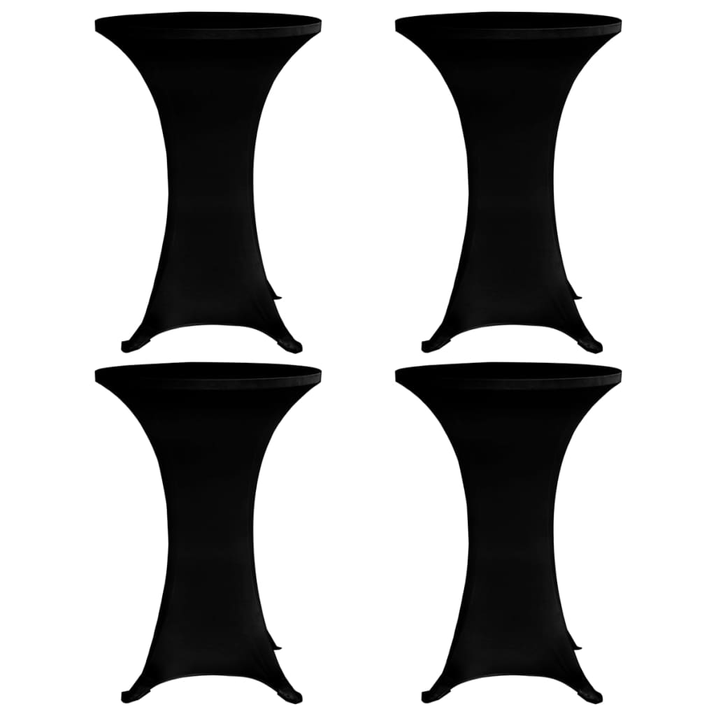 JUNG Vida Stehtischhussen 4 Stk. Ø 70 cm Schwarz Stretch