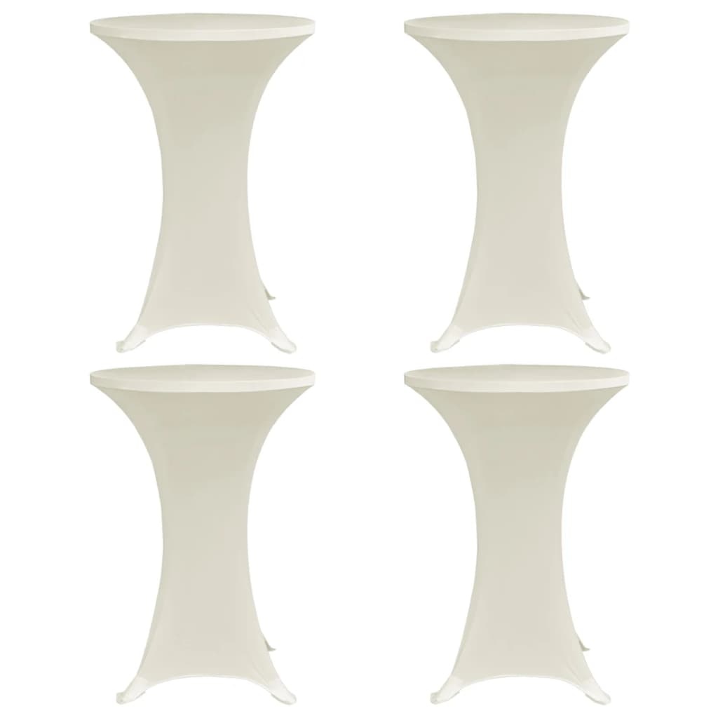 JUNG Vida Stehtischhussen 4 Stk. Ø 70 cm Creme Stretch
