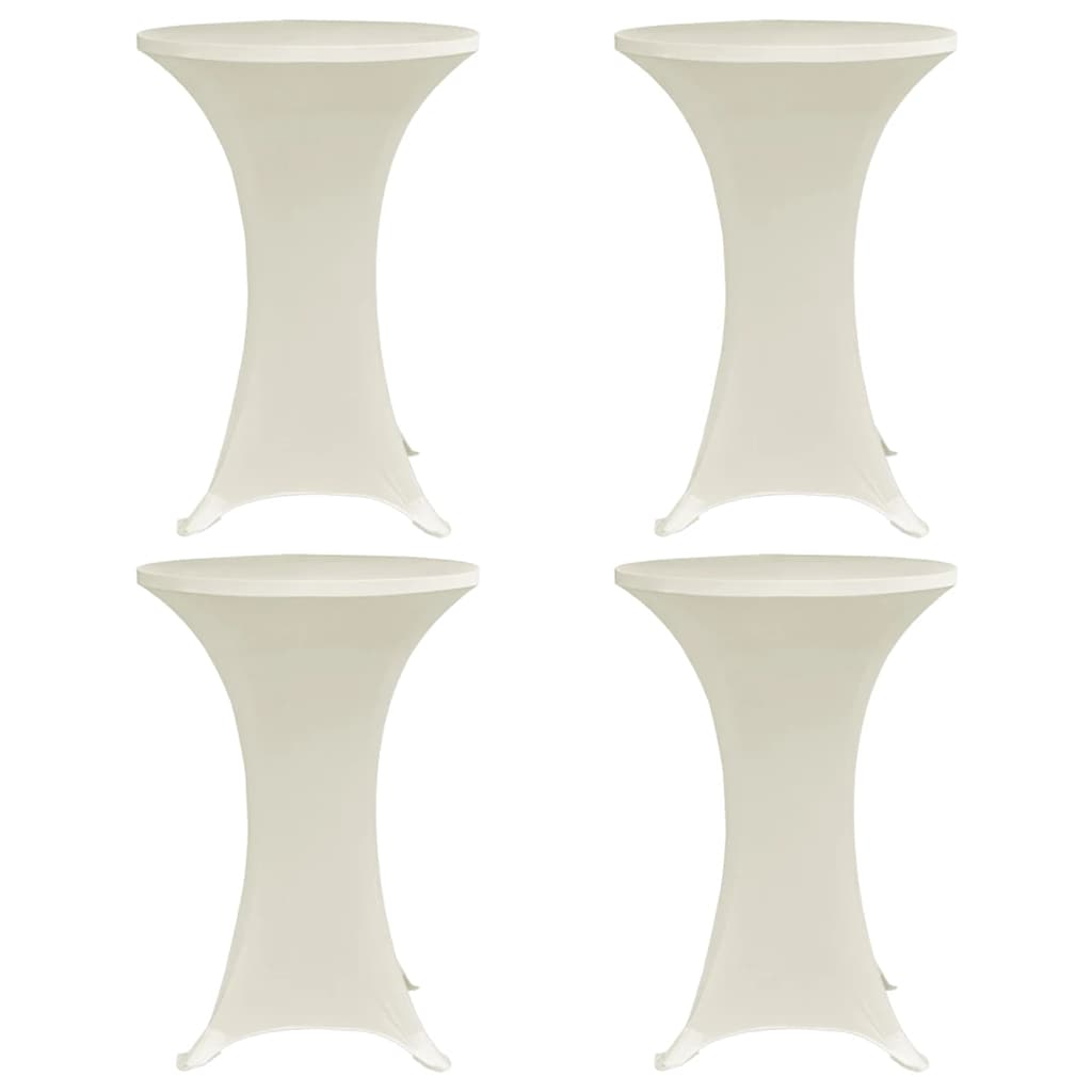 JUNG Vida Stehtischhussen 4 Stk. Ø 80 cm Creme Stretch