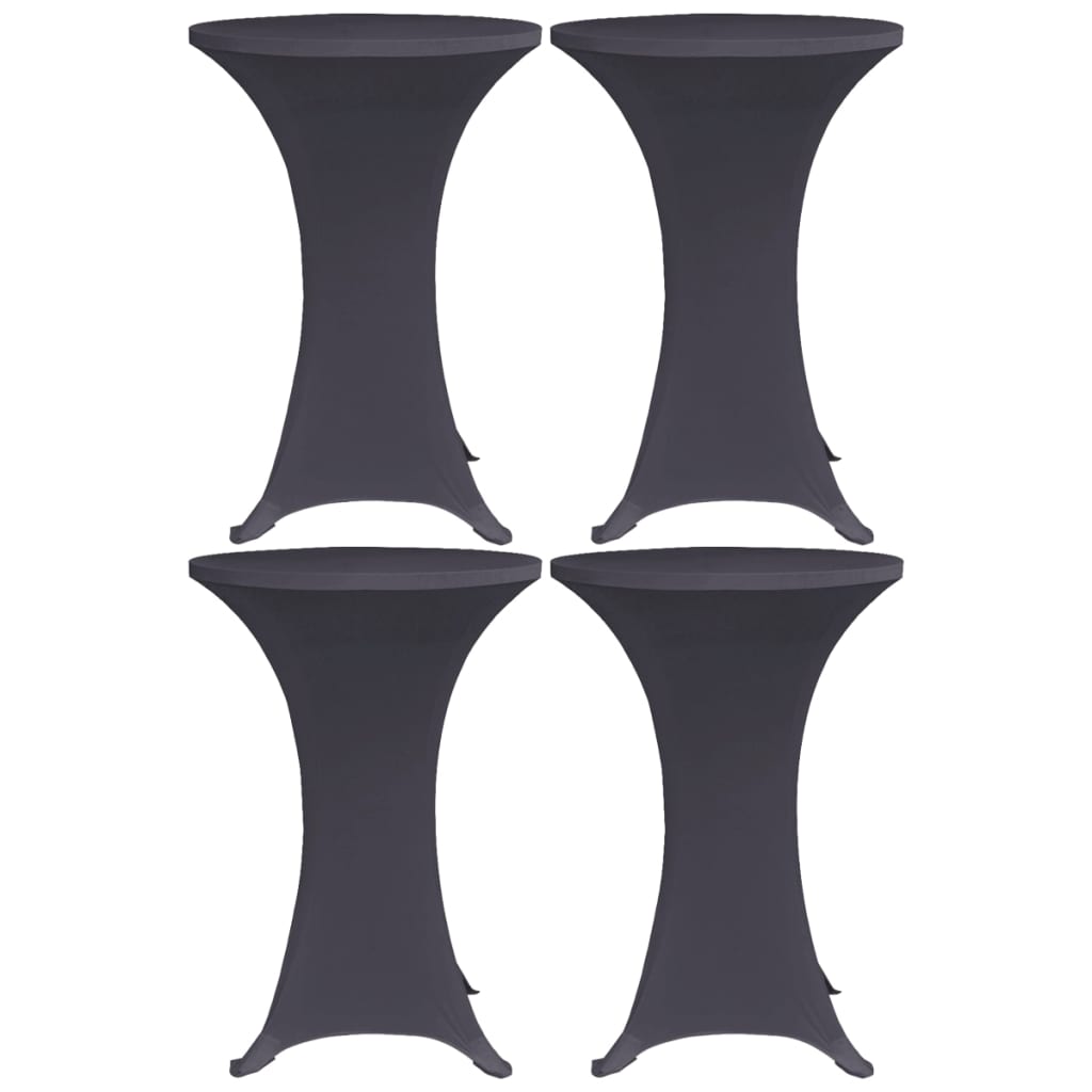 JUNG Vida Stretch-Tischhussen 4 Stk. 60 cm Anthrazit