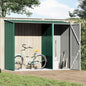 JUNG Vida Garten Brennholzlager Grün 245x98x159 cm Verzinkter Stahl