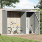 JUNG Vida Garten Brennholzlager Grau 245x98x159 cm Verzinkter Stahl