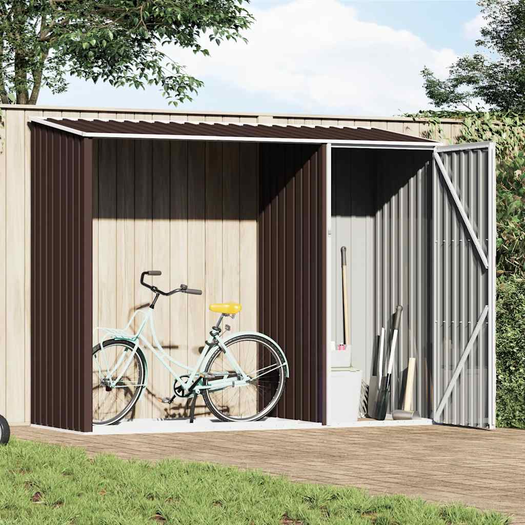 JUNG Vida Garten Brennholzlager Braun 245x98x159 cm Verzinkter Stahl