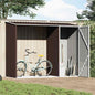 JUNG Vida Garten Brennholzlager Braun 245x98x159 cm Verzinkter Stahl