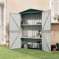 JUNG Vida Gerätehaus Grün 116x45x175 cm Verzinkter Stahl