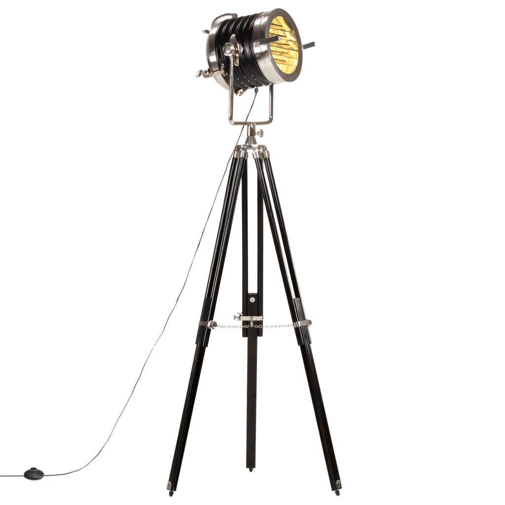 JUNG Vida Stativlampe Schwarz Mango Massivholz 171 cm