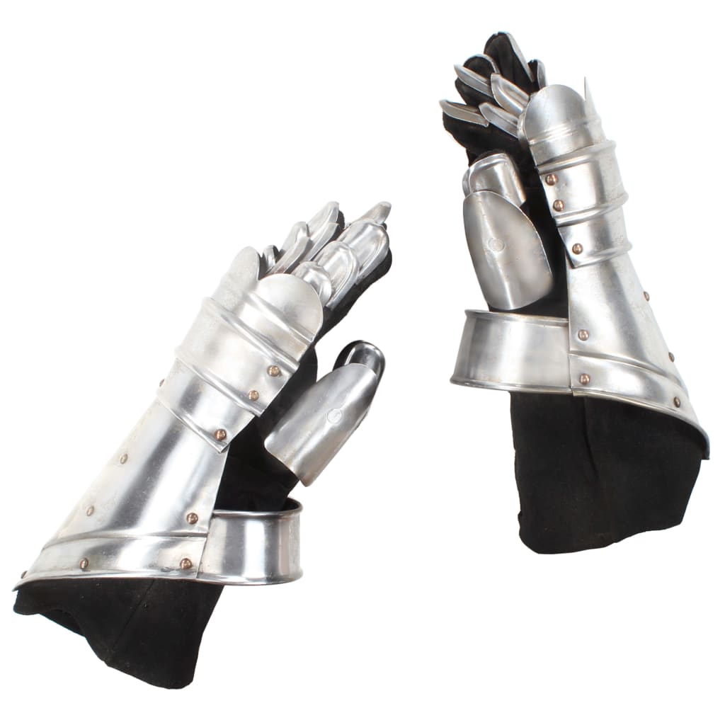 JUNG Vida Mittelalterliche Panzerhandschuhe Replik LARP Silbern Stahl