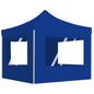 JUNG Vida Profi-Partyzelt Faltbar mit Wänden Aluminium 2×2m Blau