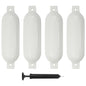 JUNG Vida Bootsfender 4 Stk. Weiß 51 x 14 cm PVC