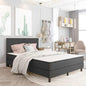JUNG Vida Boxspring-Bettgestell Grau Stoff 180x200 cm