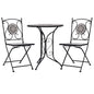 JUNG Vida 3-tlg. Bistro-Set Mosaik Keramik Grau