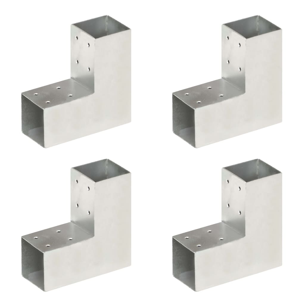 JUNG Vida Pfostenverbinder 4 Stk. L-Form Verzinktes Metall 71 x 71 mm