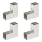 JUNG Vida Pfostenverbinder 4 Stk. L-Form Verzinktes Metall 71 x 71 mm
