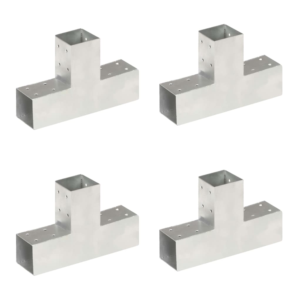 JUNG Vida Pfostenverbinder 4 Stk. T-Form Verzinktes Metall 71 x 71 mm