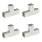 JUNG Vida Pfostenverbinder 4 Stk. T-Form Verzinktes Metall 71 x 71 mm