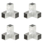 JUNG Vida Pfostenverbinder 4 Stk. Y-Form Verzinktes Metall 71 x 71 mm