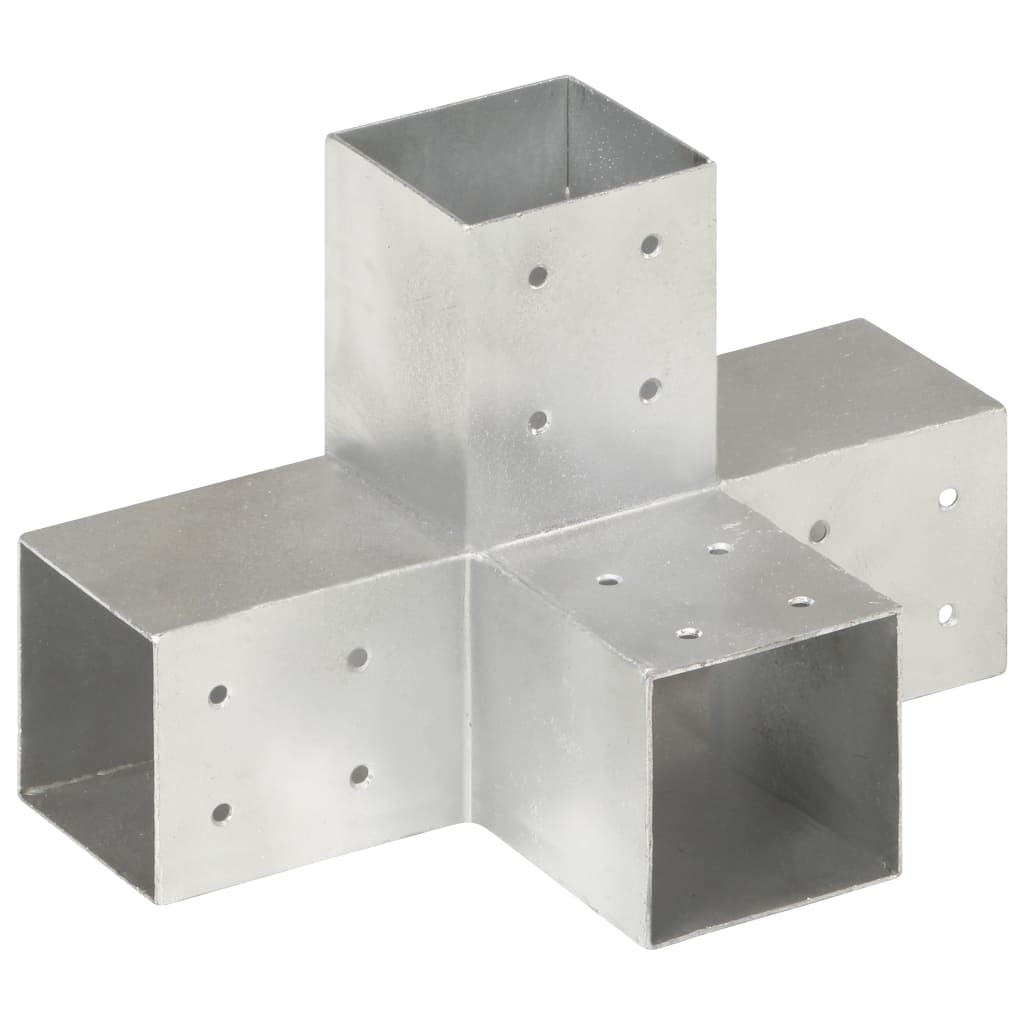JUNG Vida Pfostenverbinder X-Form Verzinktes Metall 81 x 81 mm