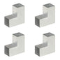 JUNG Vida Pfostenverbinder 4 Stk. L-Form Verzinktes Metall 91 x 91 mm