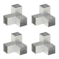 JUNG Vida Pfostenverbinder 4 Stk. Y-Form Verzinktes Metall 91 x 91 mm