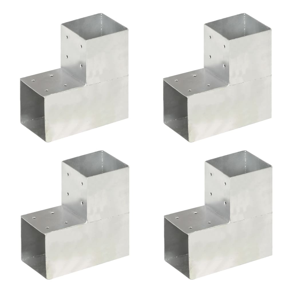 JUNG Vida Pfostenverbinder 4 Stk. L-Form Verzinktes Metall 101 x 101 mm