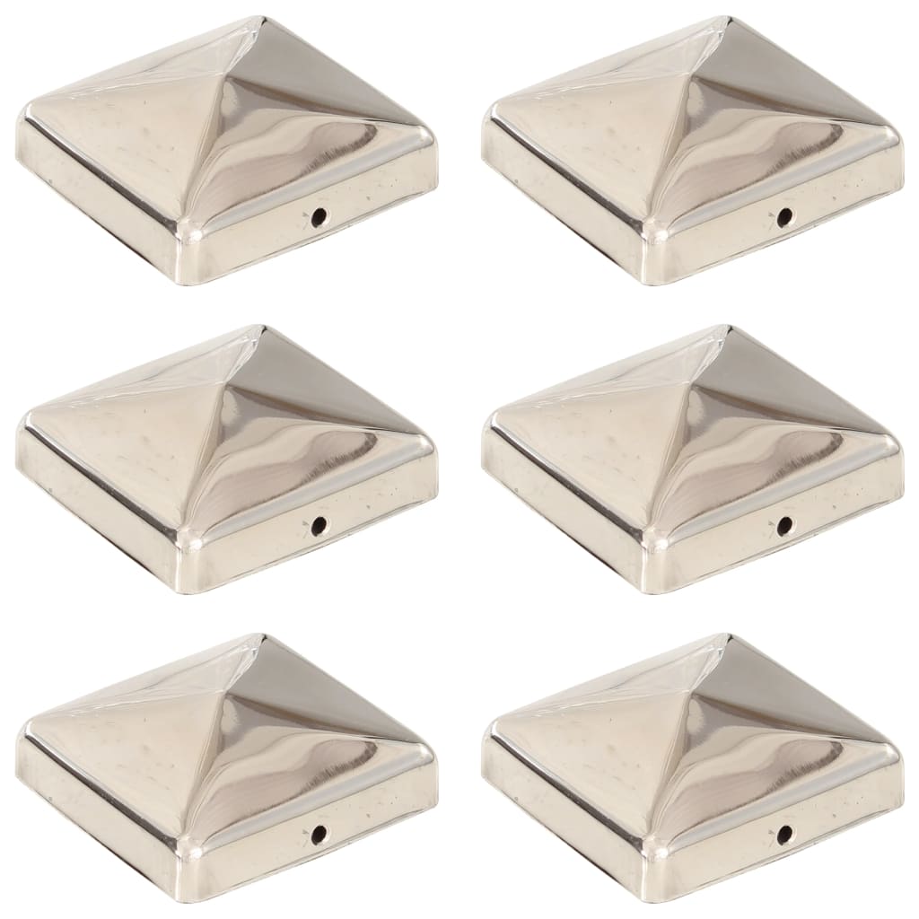 JUNG Vida Pfostenkappen 6 Stk. Pyramide Edelstahl 71 x 71 mm