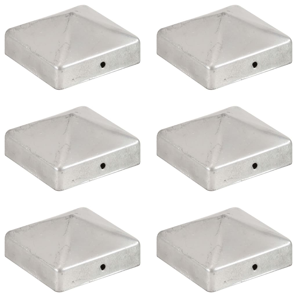JUNG Vida Pfostenkappen 6 Stk. Pyramide Verzinktes Metall 71 x 71 mm