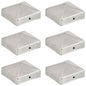 JUNG Vida Pfostenkappen 6 Stk. Pyramide Verzinktes Metall 71 x 71 mm
