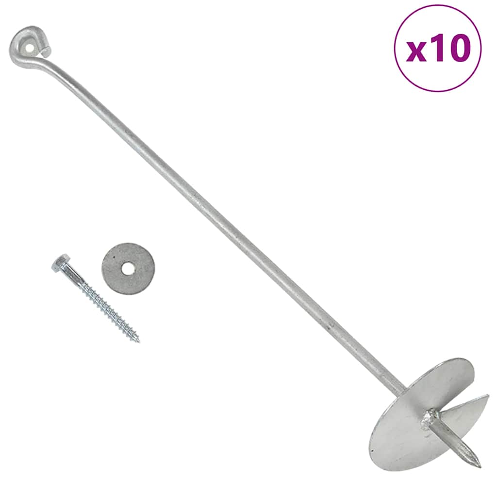 JUNG Vida Erdanker 10 Stk. 10×60 cm Verzinktes Metall