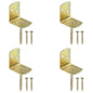 JUNG Vida Flechtzaunhalter 4 Stk. L-Form Verzinktes Metall