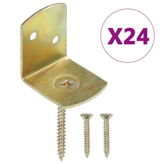 JUNG Vida Flechtzaunhalter 24 Stk. L-Form Verzinktes Metall