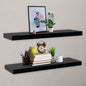 JUNG Vida Schweberegale 2 Stk. Schwarz 120x20x3,8 cm