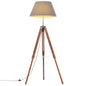JUNG Vida Stativlampe Honigbraun und Grau Teak Massivholz 141 cm