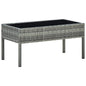 JUNG Vida Gartentisch Grau 75x40x37 cm Poly Rattan