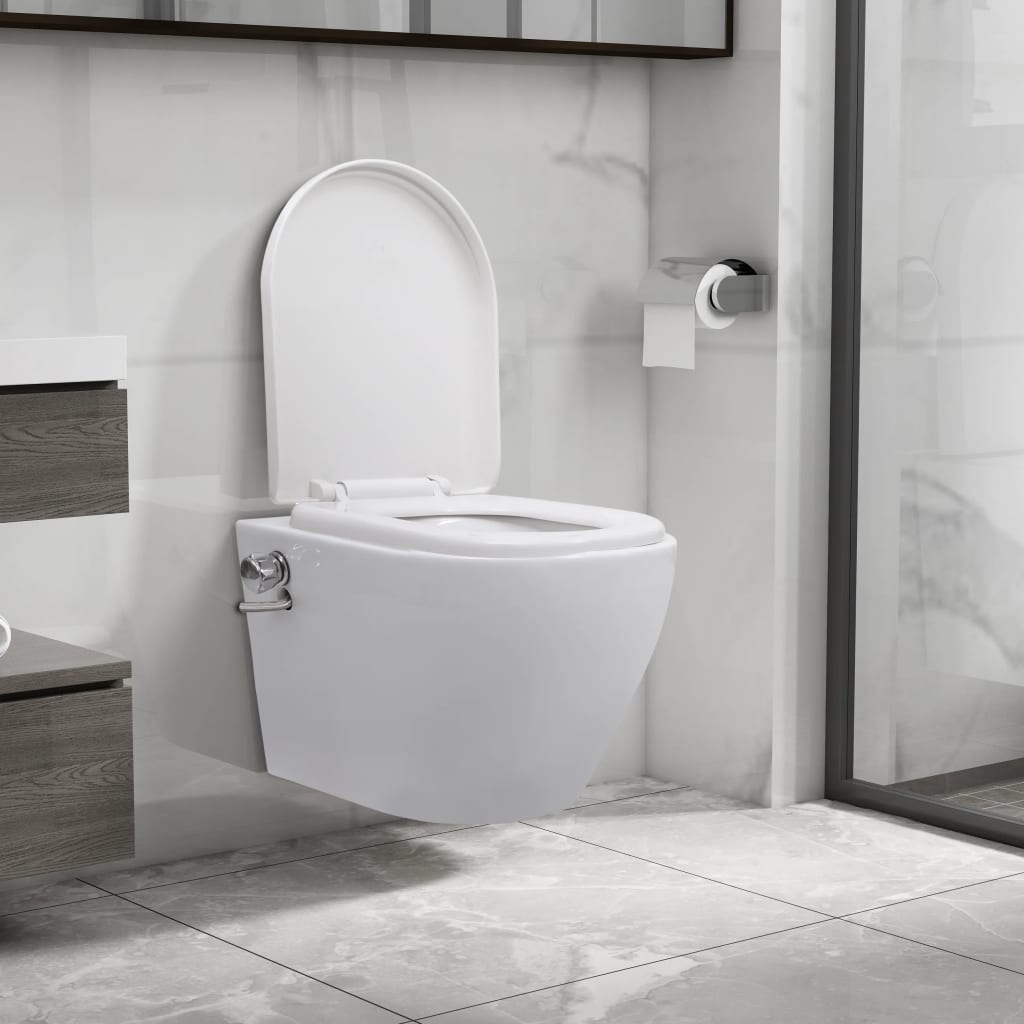 JUNG Vida Wand-WC ohne Spülrand mit Bidet-Funktion Keramik Weiß