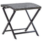 JUNG Vida Klapphocker Poly Rattan Grau