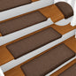 JUNG Vida Stufenmatten 15 Stk. 65x21x4 cm Braun Rechteckiger Rand