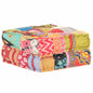 JUNG Vida Pouf 60x70x36 cm Patchwork Stoff